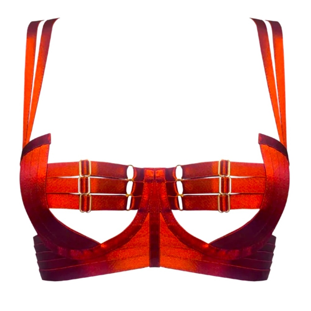 Bordelle Tomoe Bodice Bra - M - Burnt Red